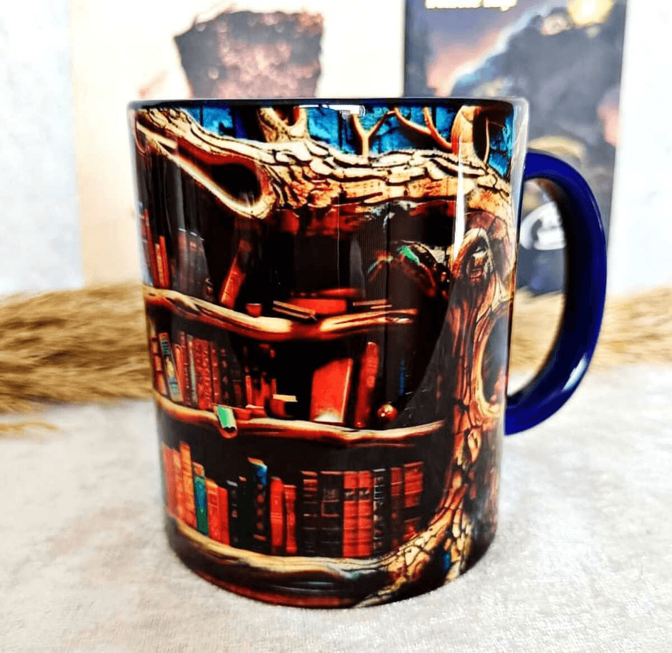 Kitap Kitaplık 3d Baskı Büyük Boy Kupa