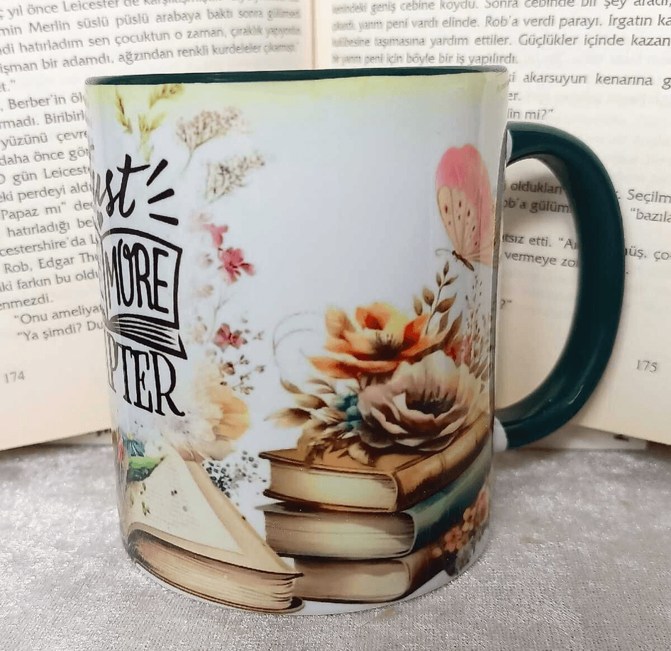 Kitap Kitaplar Vintage Baskı Büyük Boy Kupa