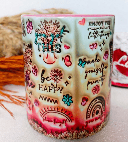 Kelebek Büyük Boy Porselen Kupa