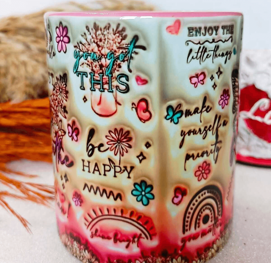 Kelebek Büyük Boy Porselen Kupa