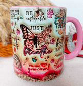 Kelebek Büyük Boy Porselen Kupa