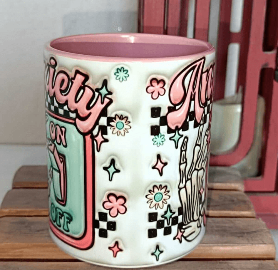 Anxicty Baskı Büyük Boy Kupa