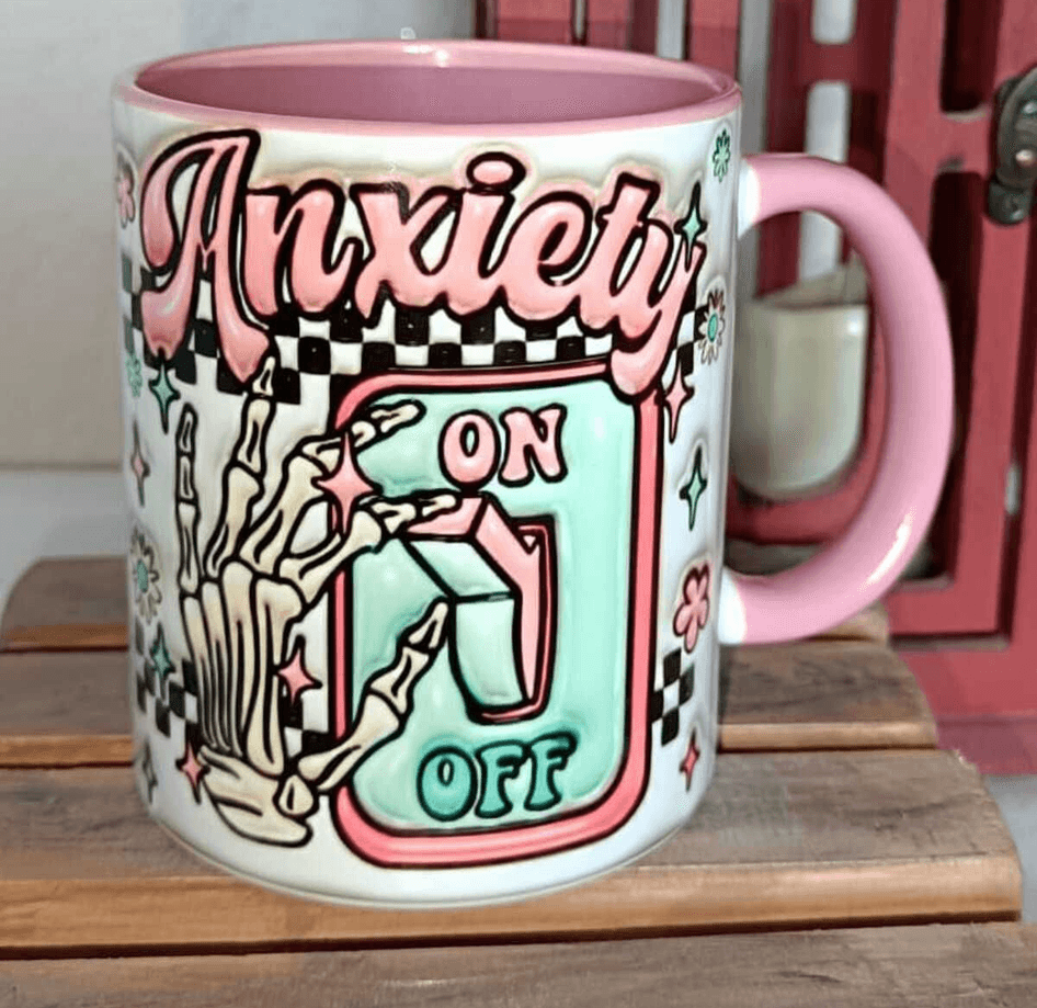 Anxicty Baskı Büyük Boy Kupa