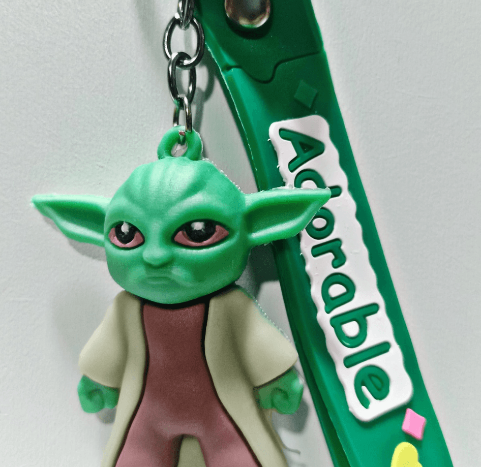 Baby yoda silikon lüks anahtarlık çanta aksesuar