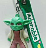 Baby yoda silikon lüks anahtarlık çanta aksesuar