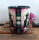 Vintage baskı büyük boy kupa