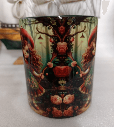 Vintage baskı büyük boy kupa