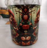 Vintage baskı büyük boy kupa