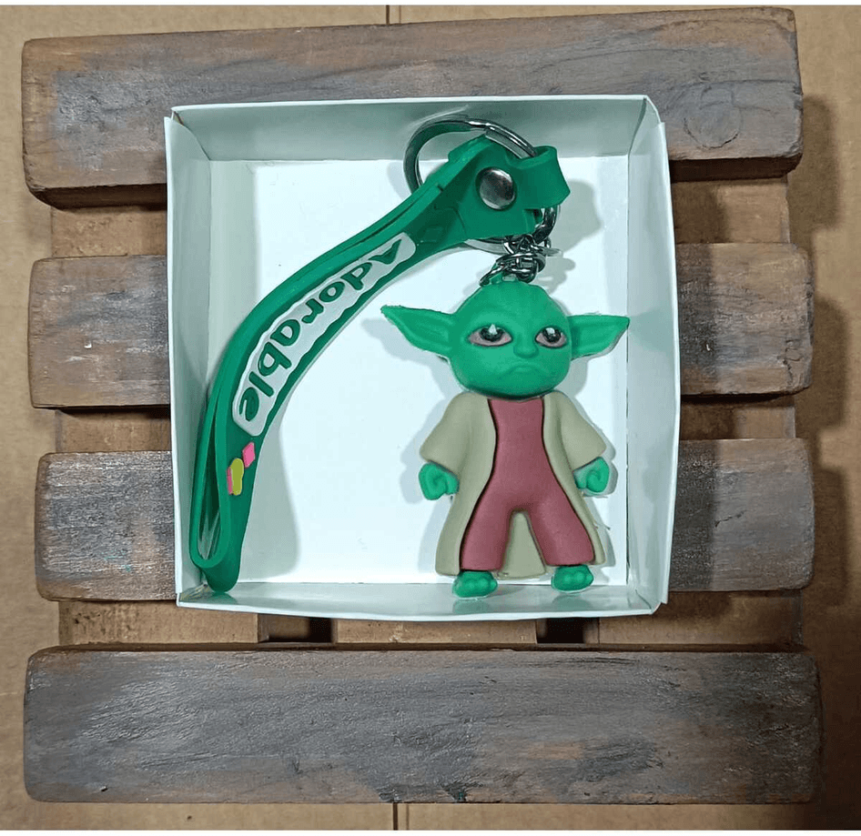 Baby yoda silikon lüks anahtarlık çanta aksesuar