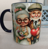 Vintage baskı büyük boy kupa