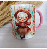 Vintage baskı büyük boy kupa