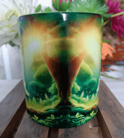 Vintage baskı büyük boy kupa