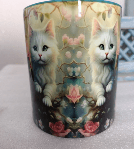 Vintage baskı büyük boy kupa