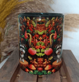 Vintage baskı büyük boy kupa