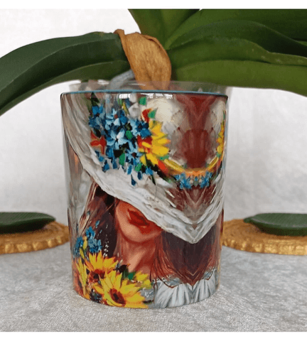 Vintage baskı büyük boy kupa