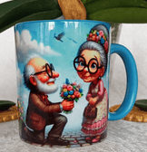 Vintage baskı büyük boy kupa