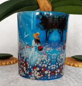 Vintage baskı büyük boy kupa