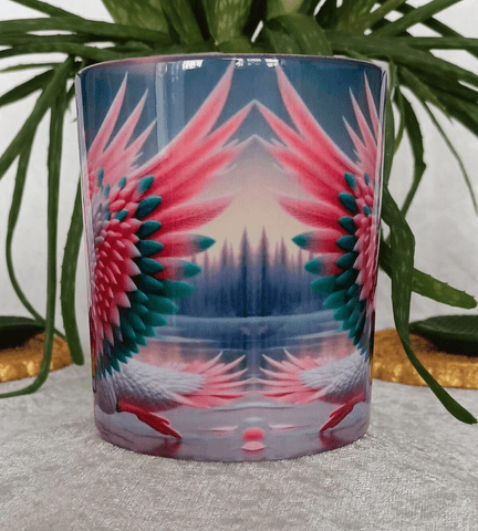 Kuğu Vintage baskı büyük boy kupa