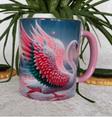 Kuğu Vintage baskı büyük boy kupa