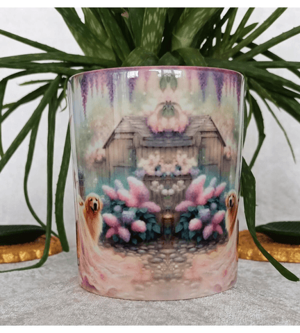 Vintage baskı büyük boy kupa