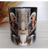 Vintage baskı büyük boy kupa