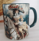 Vintage baskı büyük boy kupa