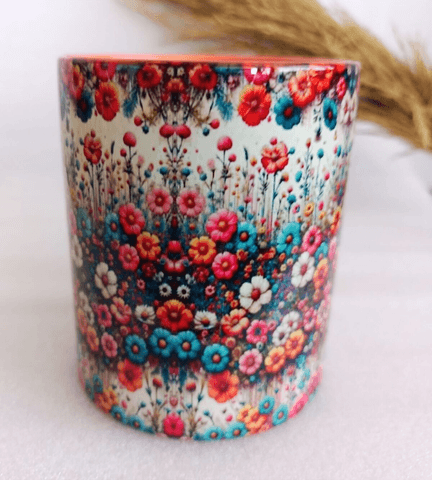 Vintage baskı büyük boy kupa