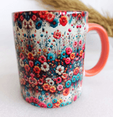 Vintage baskı büyük boy kupa