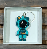 Astronot yeşil  silikon lüks anahtarlık çanta aksesuar
