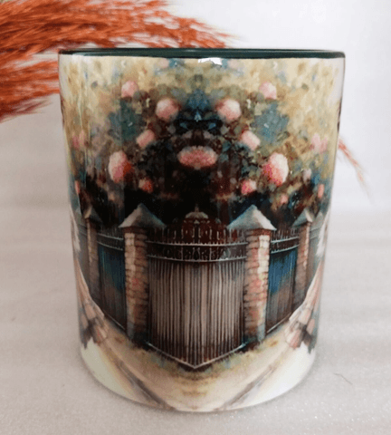 Vintage baskı büyük boy kupa