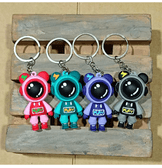 Astronot yeşil  silikon lüks anahtarlık çanta aksesuar