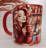 Kahve Keyfi Vintage Baskı Büyük Boy Kupa