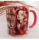 Kahve Keyfi Vintage Baskı Büyük Boy Kupa