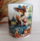 Vintage baskı büyük boy kupa