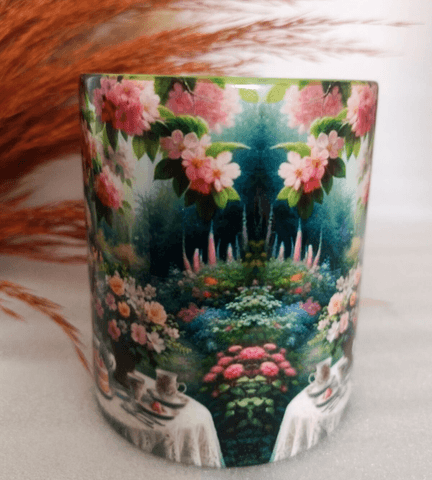 Vintage baskı büyük boy kupa