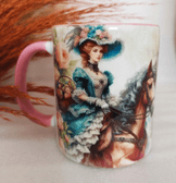 Vintage baskı büyük boy kupa