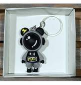 Astronot gri silikon lüks anahtarlık çanta aksesuar