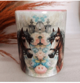 Vintage baskı büyük boy kupa