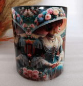 Vintage baskı büyük boy kupa