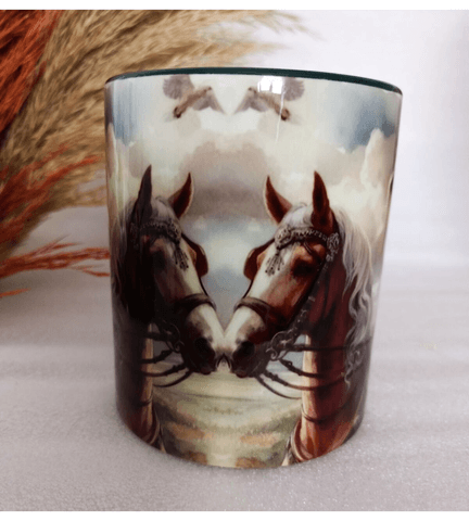 Vintage baskı büyük boy kupa