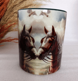 Vintage baskı büyük boy kupa