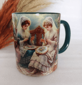 Vintage baskı büyük boy kupa