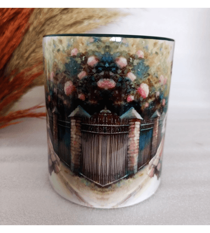 Vintage baskı büyük boy kupa