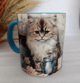 Kedi Vintage Baskı Büyük Boy Kupa