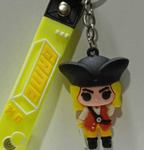 Karayip korsanları Elizabeth Swann silikon lüks anahtarlık çanta aksesuar