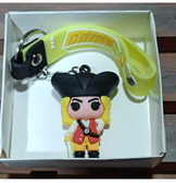 Karayip korsanları Elizabeth Swann silikon lüks anahtarlık çanta aksesuar