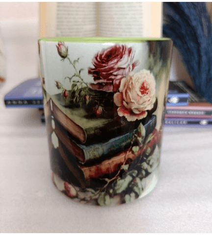 Vintage baskı büyük boy kupa