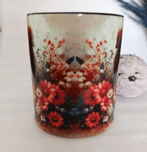 Vintage baskı büyük boy kupa