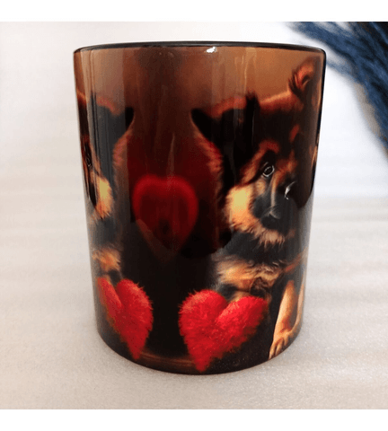 Vintage baskı büyük boy kupa