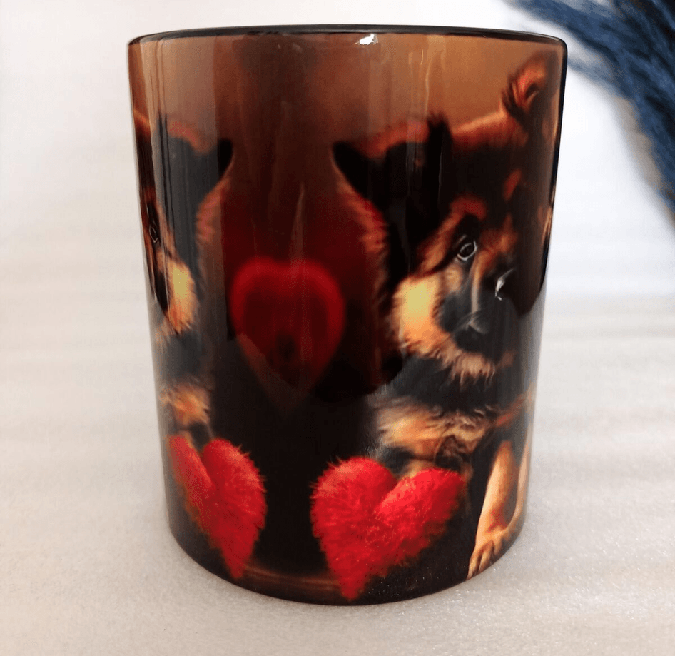 Vintage baskı büyük boy kupa